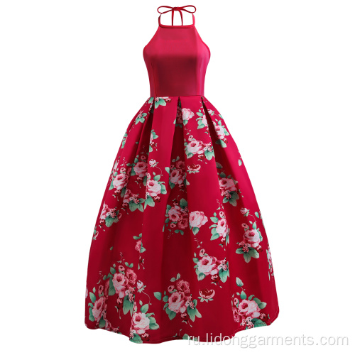 Элегантные женские платья с цветочным принтом